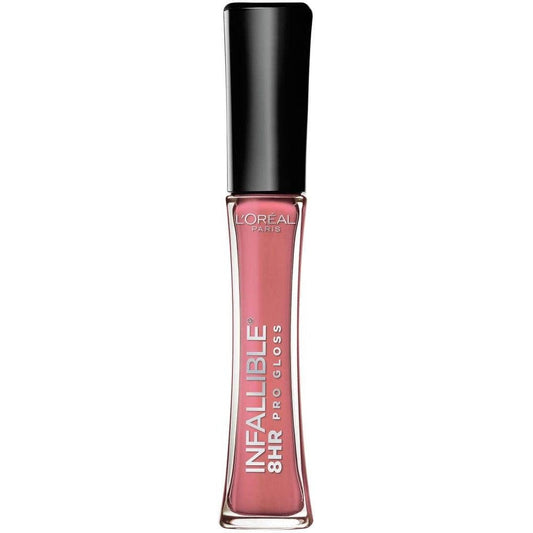 L'Oreal Paris Infallible 8 Hour Hydrating Lip Gloss Blush front view high shine makeup