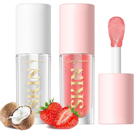 LANGMANNI fruit lip oil strawberry and coco tubes for moisturizing lip care