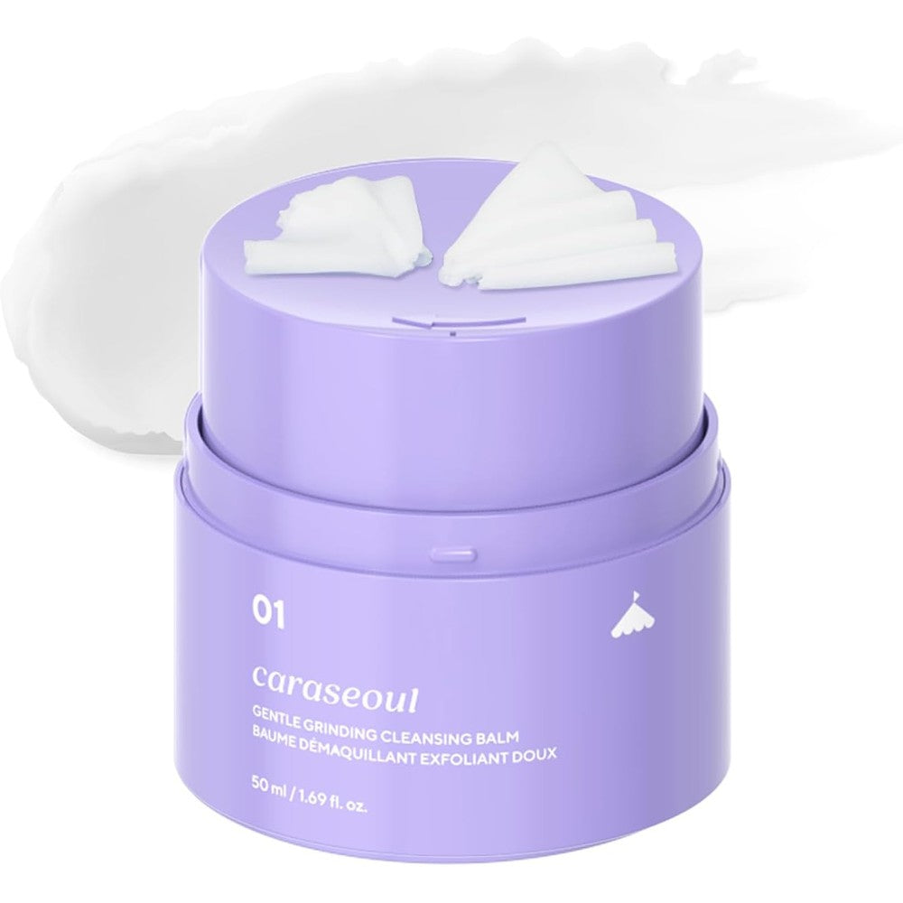 Caraseoul Gentle Grinding Cleansing Balm front view with lavender packaging