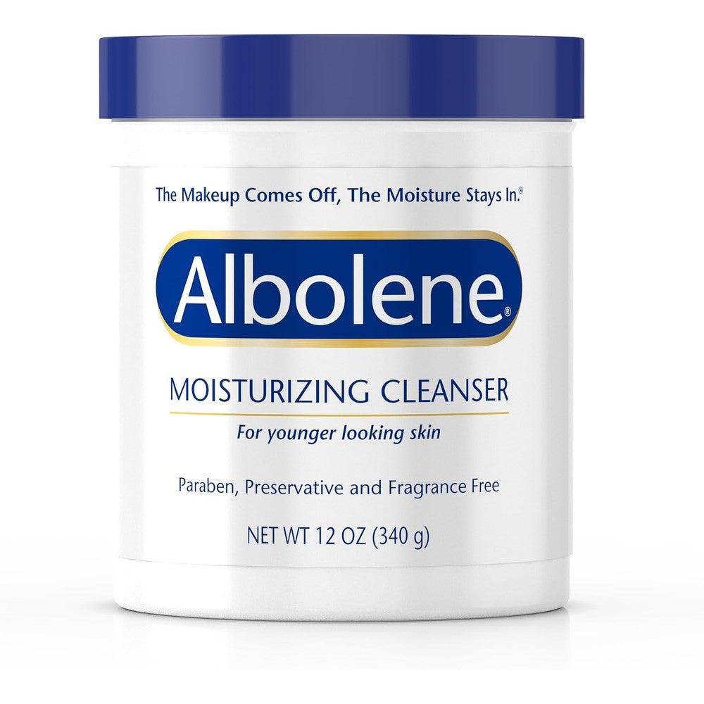 Albolene moisturizing cleanser front view jar