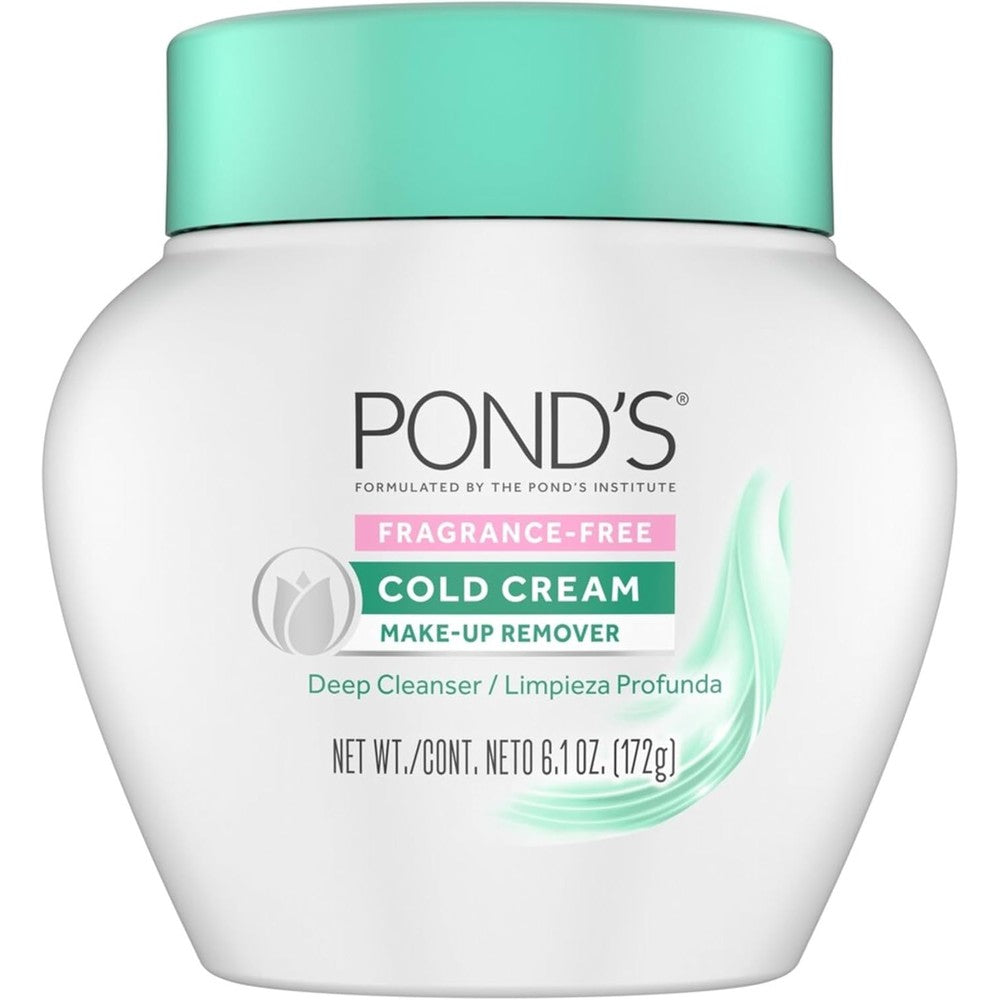 Pond's fragrance free cold cream cleanser front view packaging