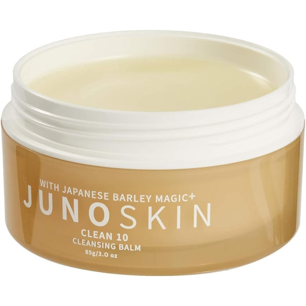 Juno And Co Clean 10 Cleansing Balm front view showcasing product jar and packaging.