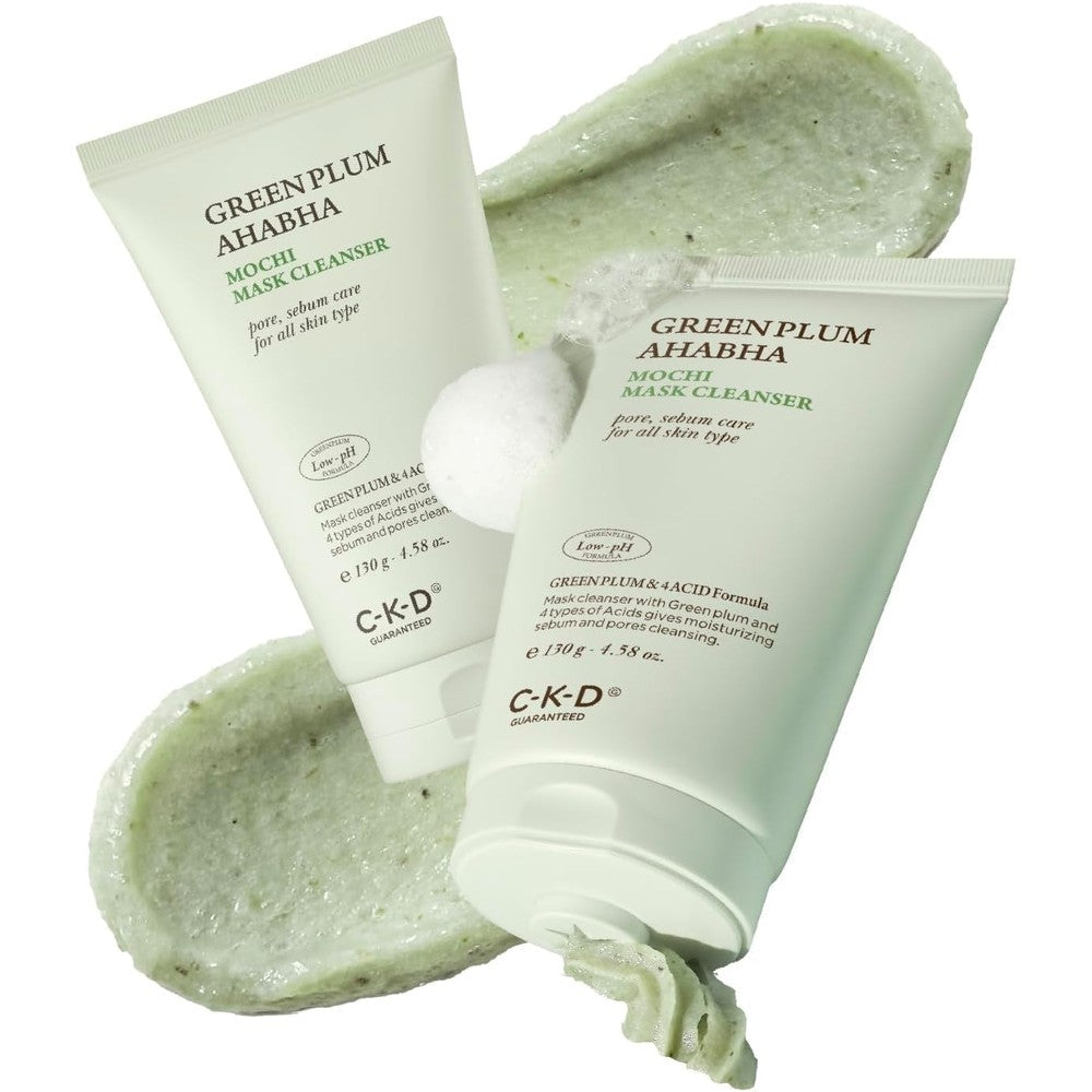 CKD Green Plum AHA BHA Clay Mask Cleanser front view packaging