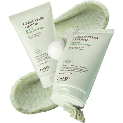 CKD Green Plum AHA BHA Clay Mask Cleanser front view packaging