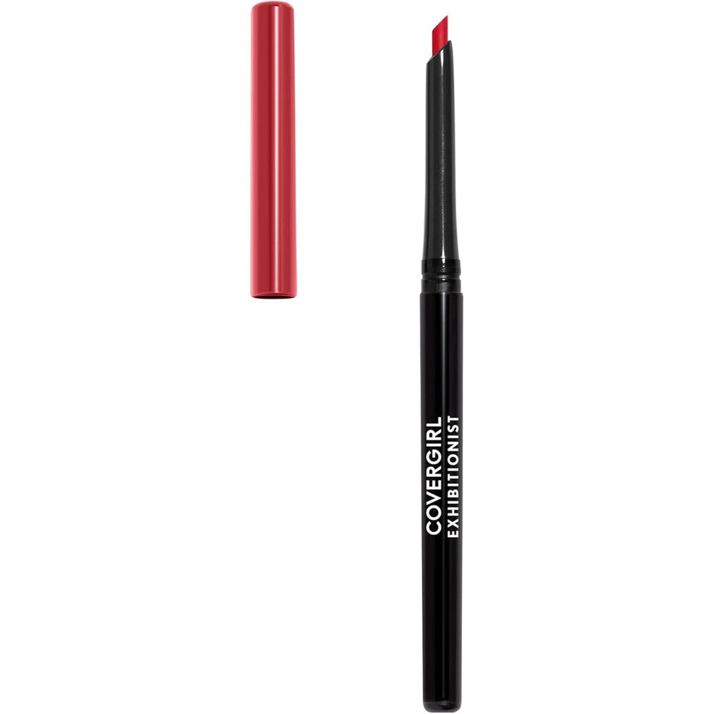 Covergirl Exhibitionist All Day Lip Liner front view showcasing the Cherry Red shade pack.