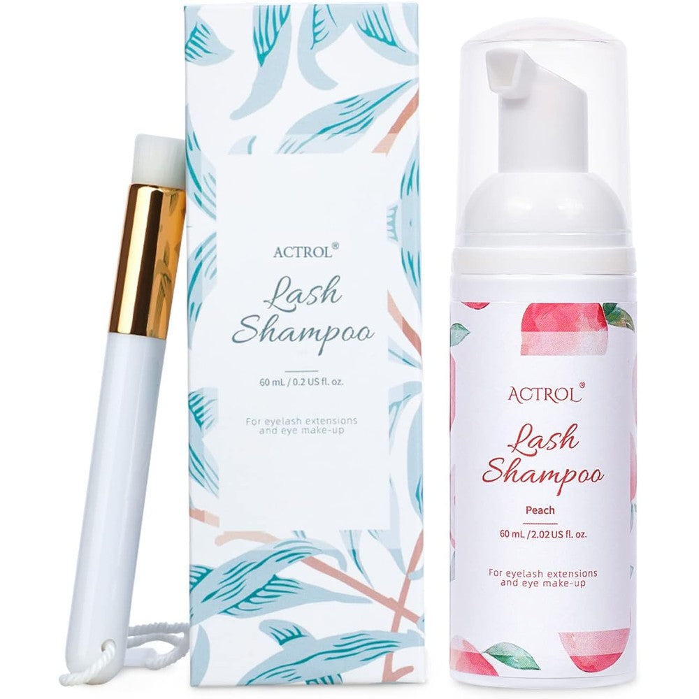 Actrol Eyelash Extension Cleanser front view packaging and bottle