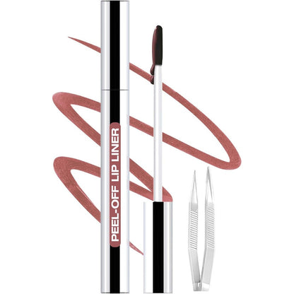 QCMME peel off lip liner stain in rose pink for long lasting matte definition