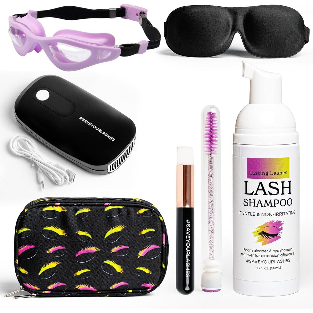 Lasting Lashes premium lash shampoo kit with cleaning tools