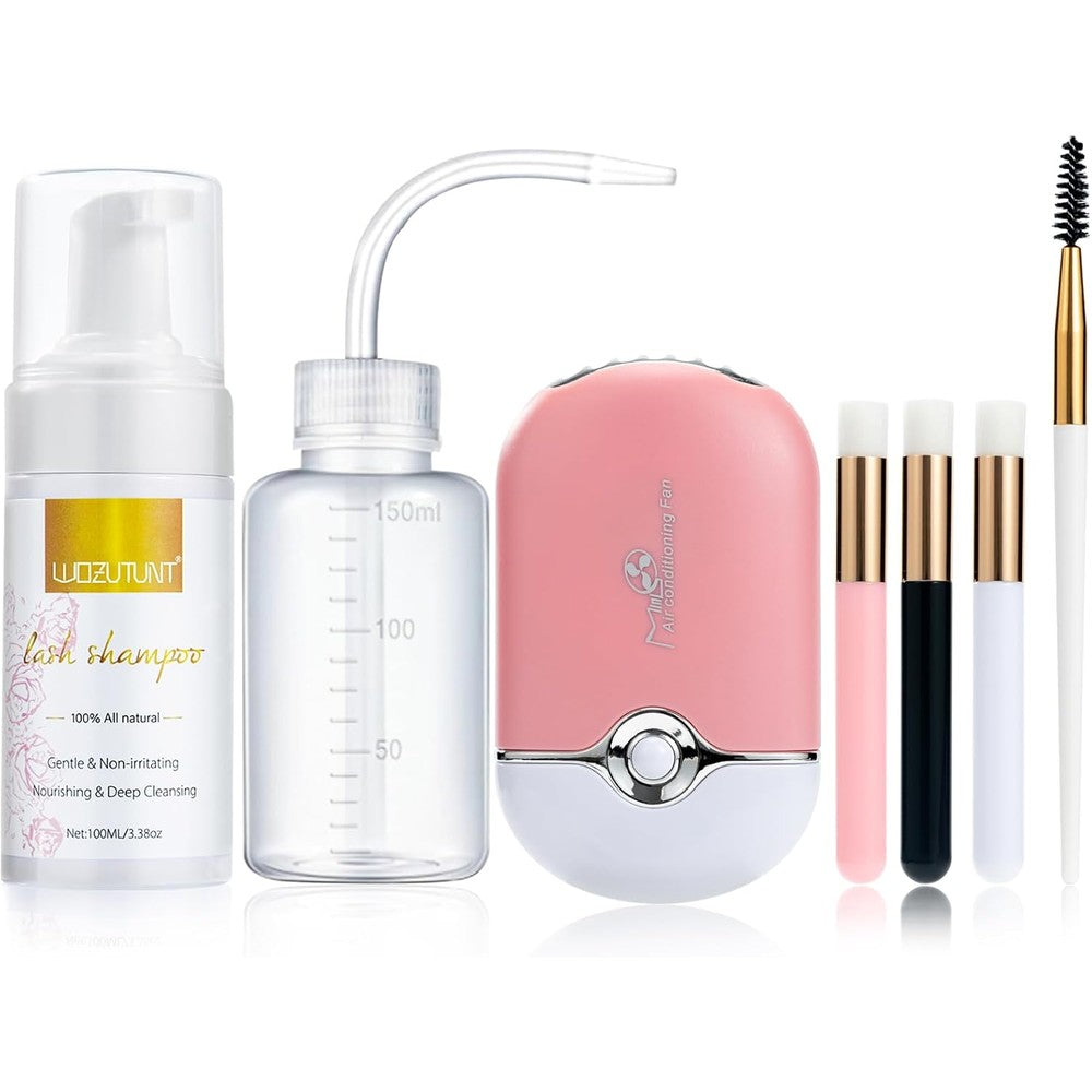 Wozutunt eyelash extension cleanser mousse bottle front view cosmetic product
