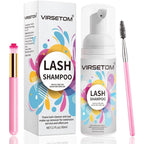 Vemofoper eyelash extension cleanser kit front view packaging and bottle