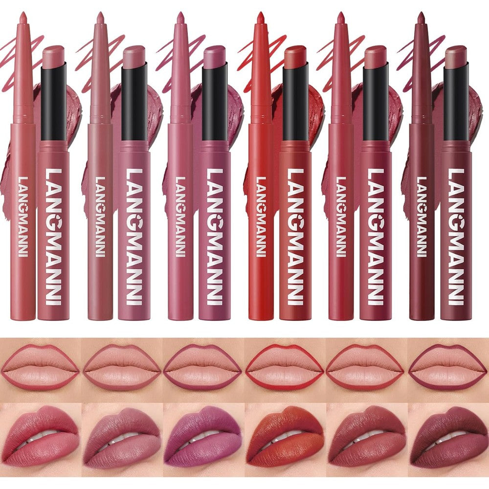 Jolilab 12 piece lip set featuring six matte lipsticks and matching lip liner pencils