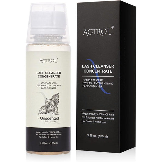 ACTROL Eyelash Shampoo Concentrate 100ml front view bottle for lash extensions