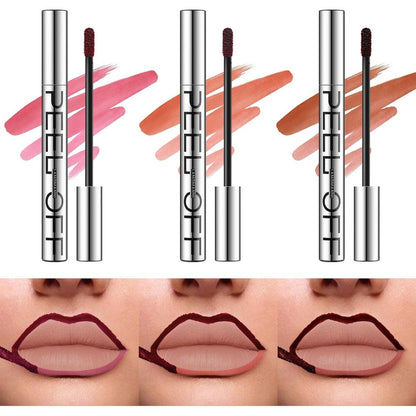 LANGMANNI 3 colors peel off lip liner set with waterproof matte stain finish