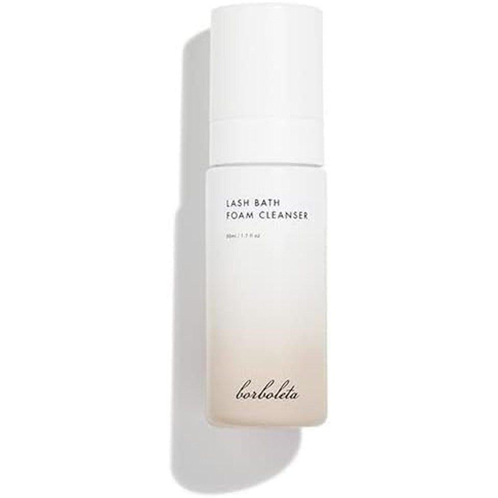 Borboleta lash bath foam cleanser front view bottle