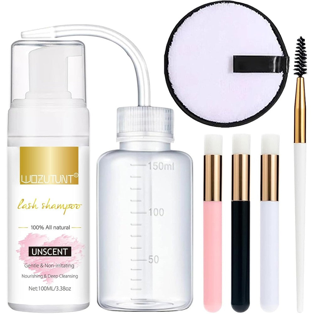 WOZUTUNT eyelash extension cleanser bottle front view