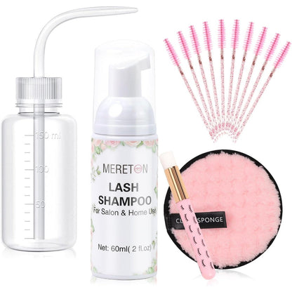 Mereton Lash Shampoo Kit 60ml front view for eyelash extensions