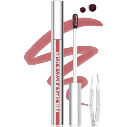 QCMME peel off lip liner stain in nude pink for long lasting matte definition