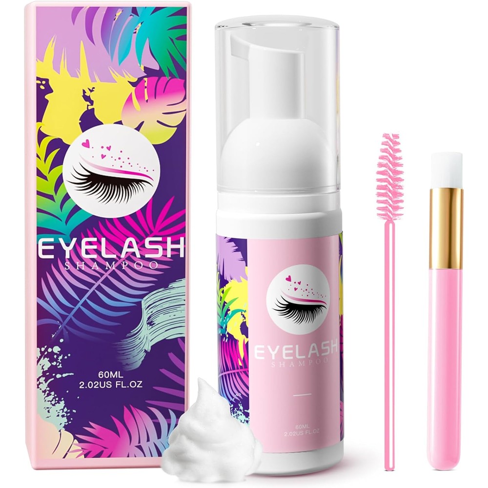 Setgnur lash shampoo for eyelash extensions 60 milliliters front view bottle