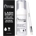 Prolong Lash Eyelash Extension Shampoo and Brush Kit front view showing the 100 milliliter pump bottle and cleansing brush.