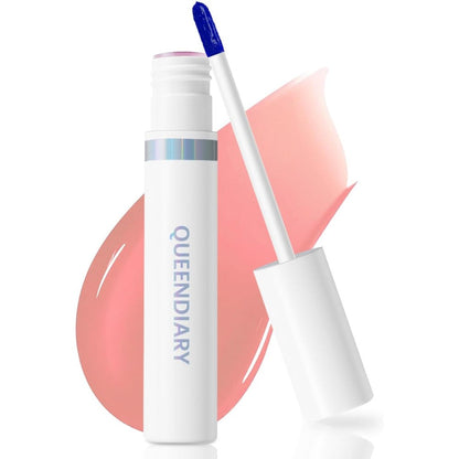 QueenDiary lip stain peel off lip gloss all day long lasting Waterproof and Transferproof lip tint - matte finish peel off lip liner (06#Natural)