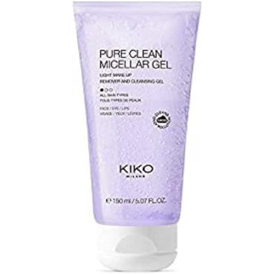 Kiko Milano Pure Clean Micellar Gel 150 Milliliter front view gentle makeup remover bottle