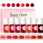 bayfree Lip Tint Stain Set, Lip Stain Long Lasting Waterproof, Lightweight, Non-sticky, Transfer-Proof, Matte Finish (fruit land)