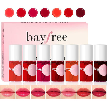 bayfree Lip Tint Stain Set, Lip Stain Long Lasting Waterproof, Lightweight, Non-sticky, Transfer-Proof, Matte Finish (fruit land)