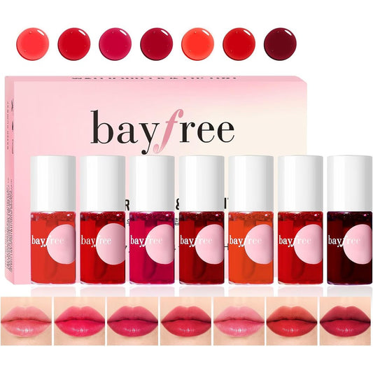 bayfree Lip Tint Stain Set, Lip Stain Long Lasting Waterproof, Lightweight, Non-sticky, Transfer-Proof, Matte Finish (fruit land)