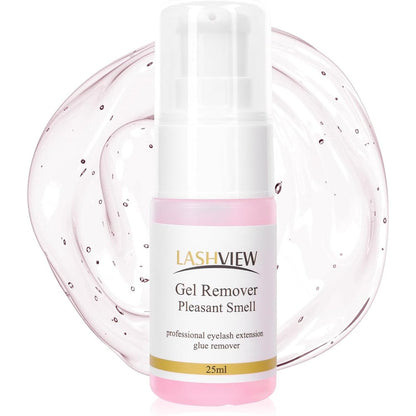 LASHVIEW Gel Remover professional eyelash extension adhesive dissolver front view pump bottle