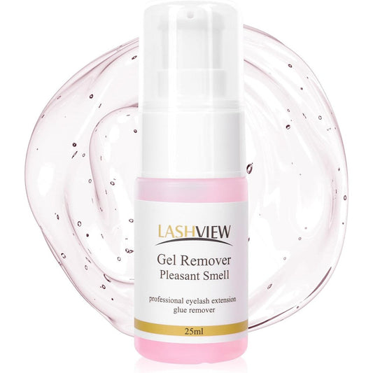 LASHVIEW Gel Remover professional eyelash extension adhesive dissolver front view pump bottle