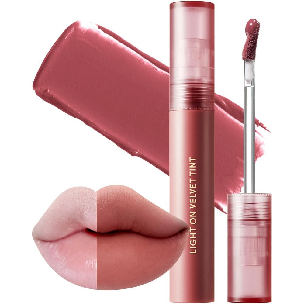 Nature Republic Light on Velvet Tint (05 MOOD FIG) | High Pigment, Weightless Lip Tint with Velvety Matte Finish, Smooth Texture, Non-Sticky Formula
