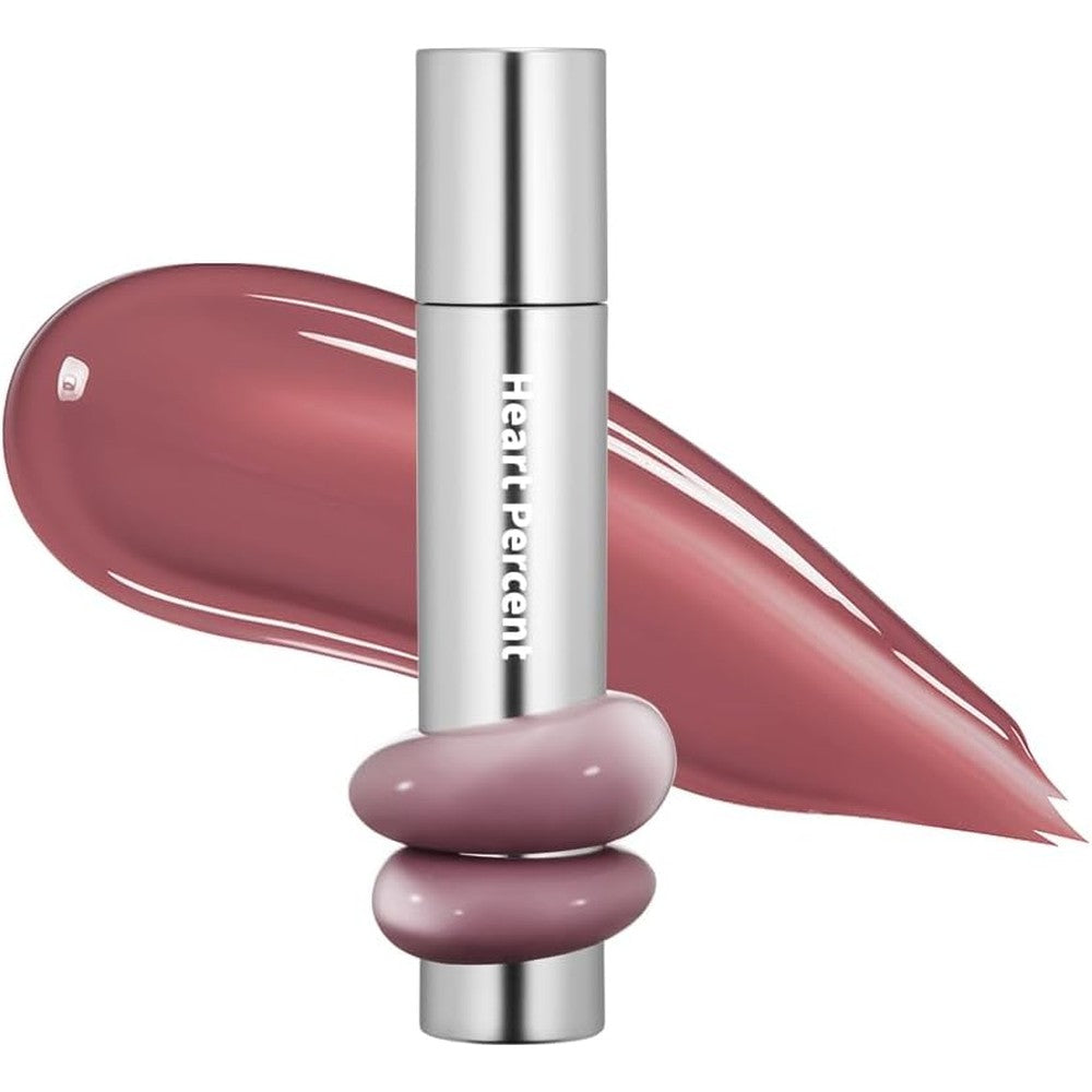 Heart Percent Dote On Mood One Way Glowy Tint, Glass-like High Shine Glossy Finish w/Long-Lasting Luminous Color Lip Stain for Glowy Look, #11.Dawn Mauve