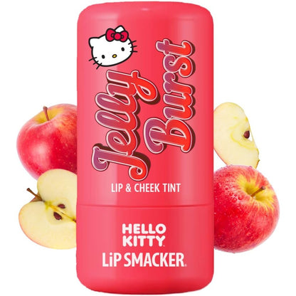 Lip Smacker Hello Kitty So Jelly Lip & Cheek Tint, Moisturizing Sheer & Buildable Color, Fun Bouncy Jelly Texture, Sweet Apple Flavor - Apple