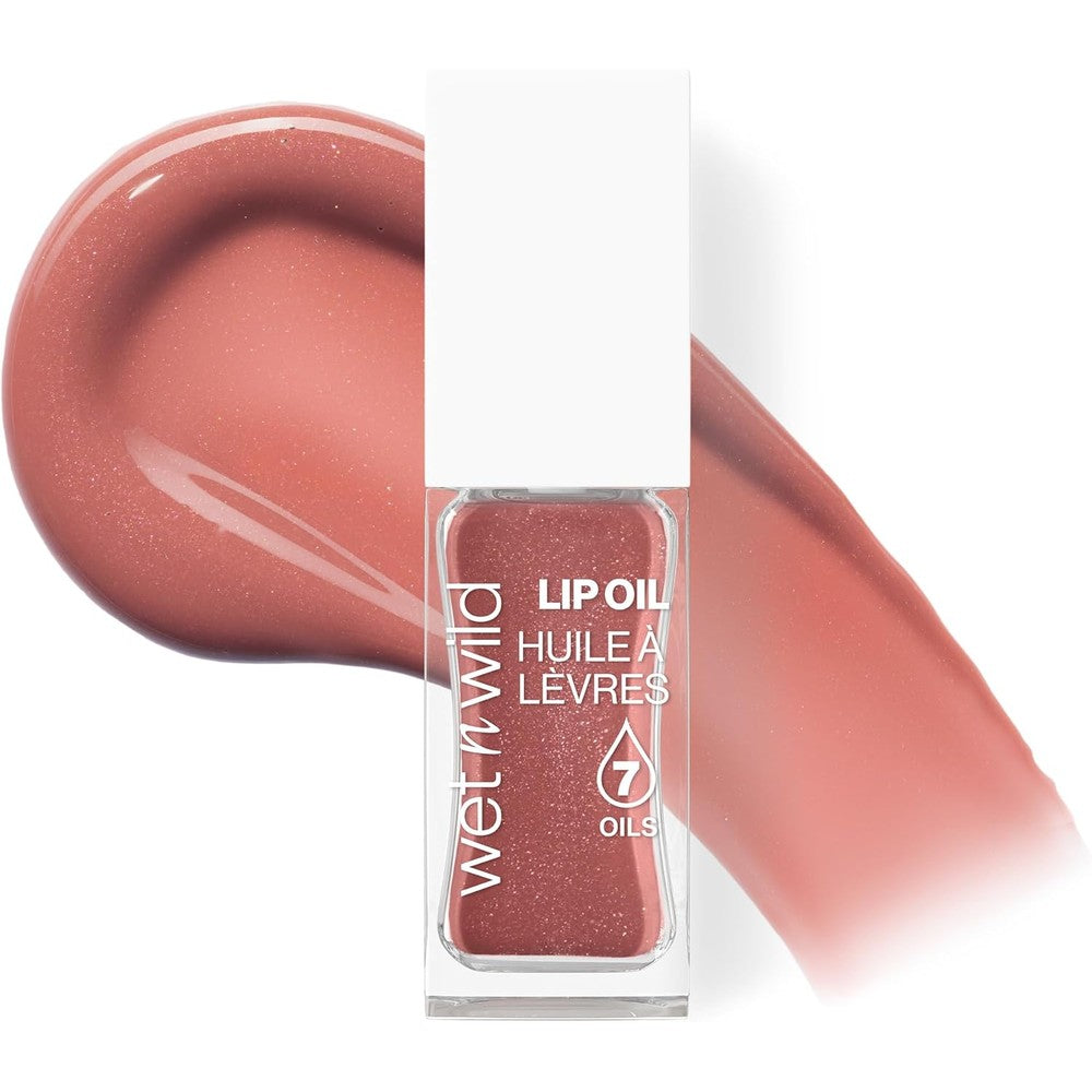 wet n wild Lip Oil - Lightweight, Non-Sticky, Hydrating & Nourishing Formula with 7 Conditioning Oils, Vegan & Cruelty-Free - Cocoa Rose