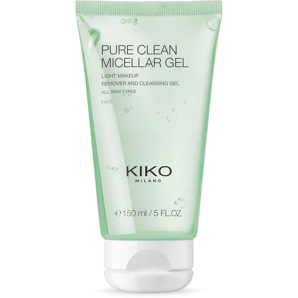 Kiko Milano Pure Clean Micellar Gel front view bottle makeup remover