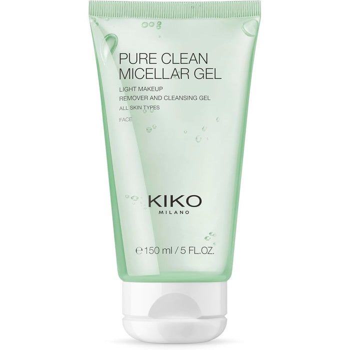 Kiko Milano Pure Clean Micellar Gel front view bottle makeup remover