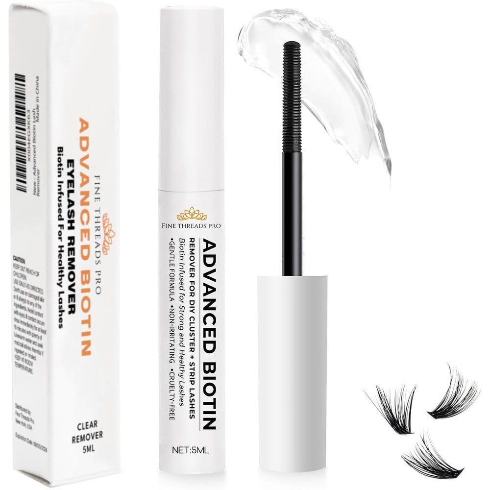 Fine Threads Pro Miuffue Sensitive Eyelash Glue Remover front view with packaging.