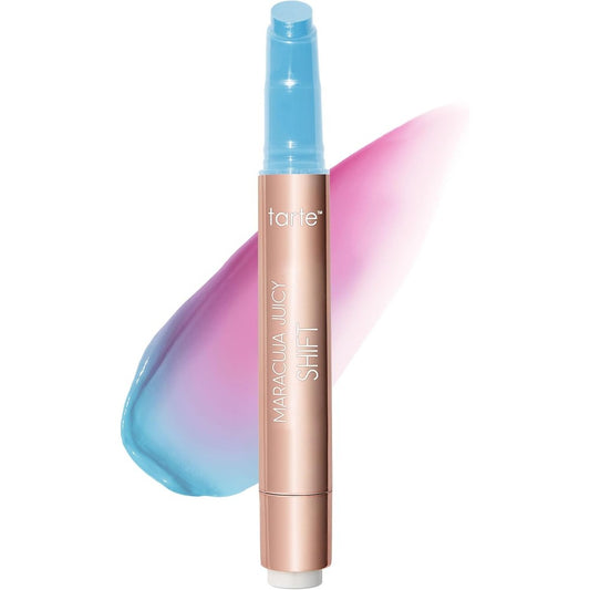 tarte maracuja juicy lip & cheek shift - pH-Powered Lip Stain & Cheek Stain, Lip Gloss Balm with Hyaluronic Acid for Smooth Moisturized Lips & Cheek Tint, Vegan & Cruelty-Free