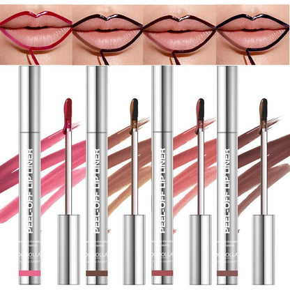 4Pcs Peel Off Lip Liner Stain Set - Long-Lasting, Smudge-Proof, Waterproof Nude Matte Lip Tint, Non-Fading Peel Off Lip Color, Effortless Precision & Full Coverage, 24H Color Hold
