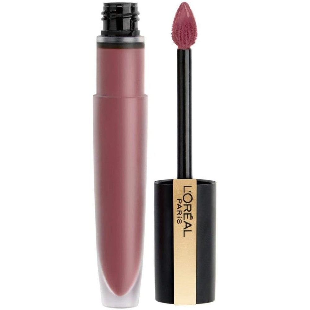 L'Oreal Paris Makeup Rouge Signature Matte Lip Stain in shade I Rule front view showing the sleek packaging and precision applicator.