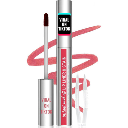 iMethod Lip Stain - Lip Liner Stain, Peel Off Lip Stain with Tweezer, Natural Long Lasting Lip Stain Peel Off, Waterproof, Easy to Use, Stay On All Day, Nude Pink