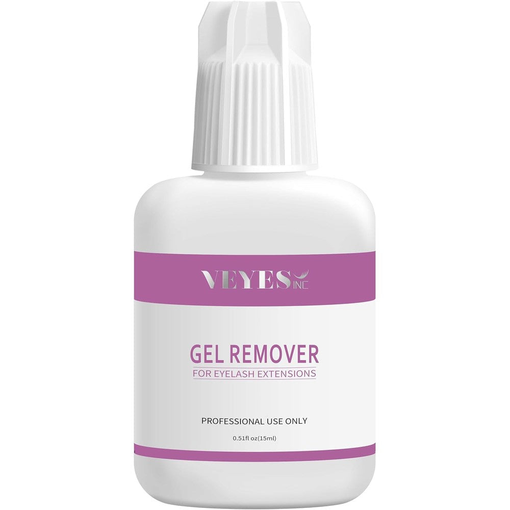VEYES INC Lash Remover Gel 15ml bottle front view for professional eyelash extension removal.