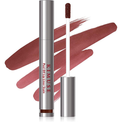 KIMUSE Peel Off Lip Liner Stain, Long Lasting Lip Tint Stain Peel Off, Waterproof, Transfer-Proof, Highly Pigmented Color Peel Off Lip Stain Liner, Matte Finish