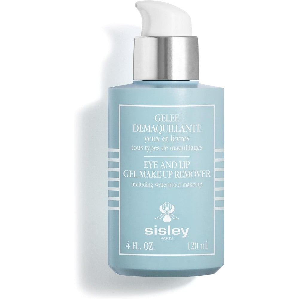 Sisley Paris Eye and Lip Gel Make-Up Remover 120 Milliliters front view premium skincare bottle