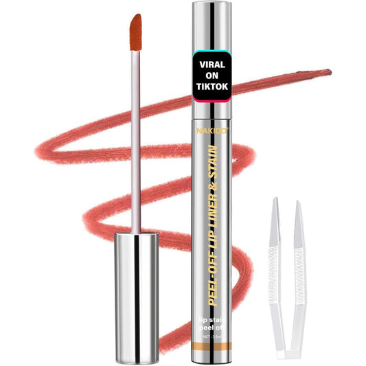 Lip Stain - Lip Stain Peel Off | Waterproof, Transfer-Resistant, Smudge-Proof | Precise Application, One-Peel Finish | Long Lasting Lip Liner Stain for All-Day Color Holdï¼ˆCoral Pinkï¼‰