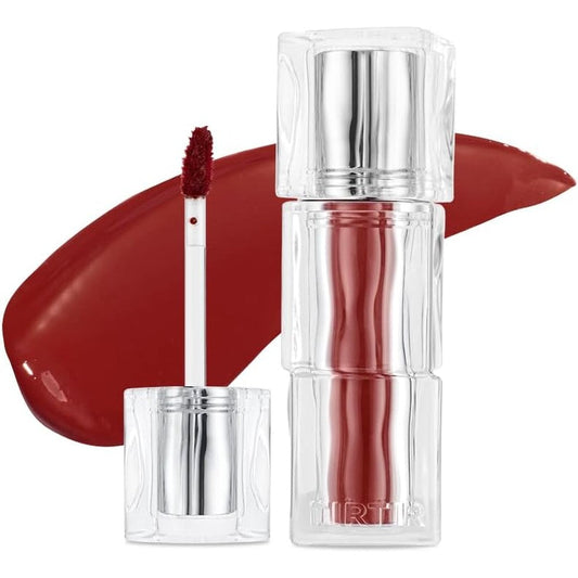 TIRTIR [*Mini Size Waterism Tinted Lip Gloss #07 Cassis Plum, 0.06 Fl Oz â€“ Kiss Ready Lipgloss, 12H Long Lasting Non Sticky Natural Tinted Glow Korean Multiuse Cheek and Lip Tint for Women gift