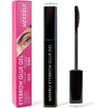 Mekerui eyebrow glue gel front view showcasing clear container and applicator brush.