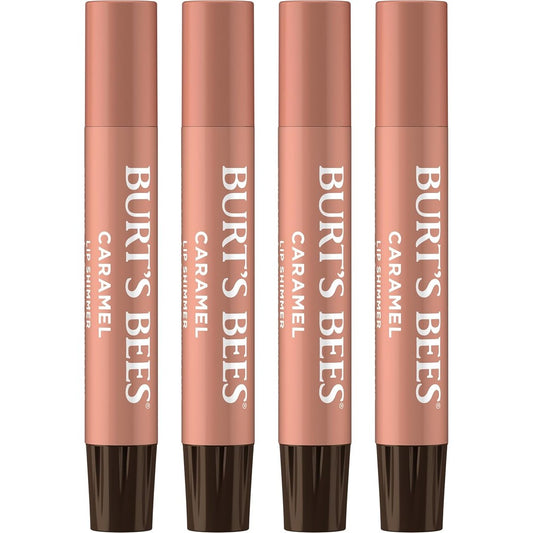 Burt's Bees shimmer lip tint set in caramel for natural luminescent lip color