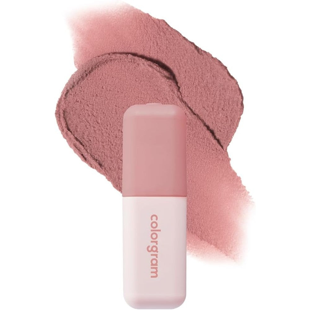 COLORGRAM NUDE BLUR TINT 02 CHARMING PINK | Soft Velvet Matte Lip Stain & Cheek Tint | Lightweight Blurring Tint for a Smooth & Airbrushed Finish | 24H Long-Lasting & Non-Sticky Formula