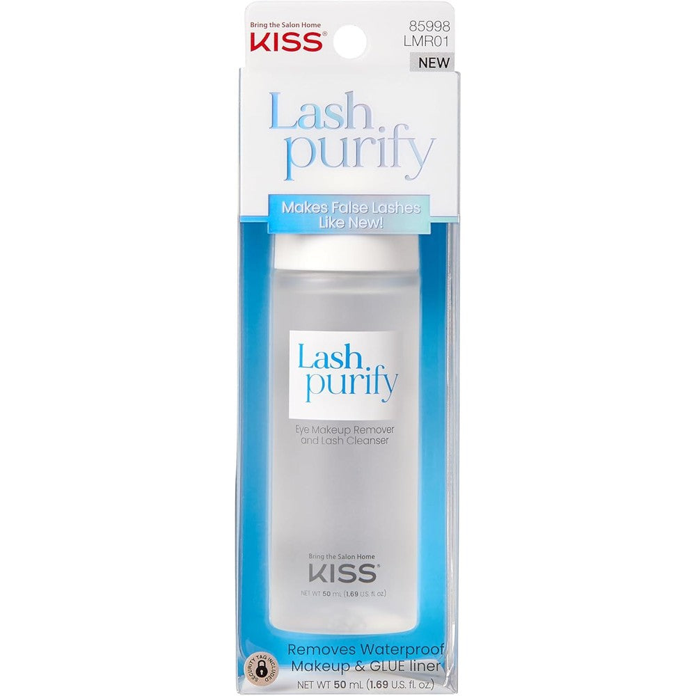KISS Lash Purify Eye Makeup Remover front view bottle for lash glue removal